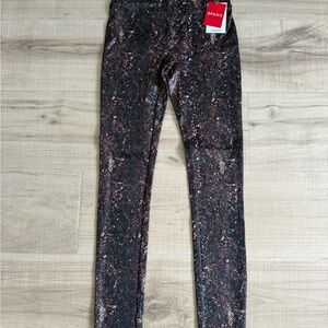 SPANX Black Faux  Snake Skin Leggings